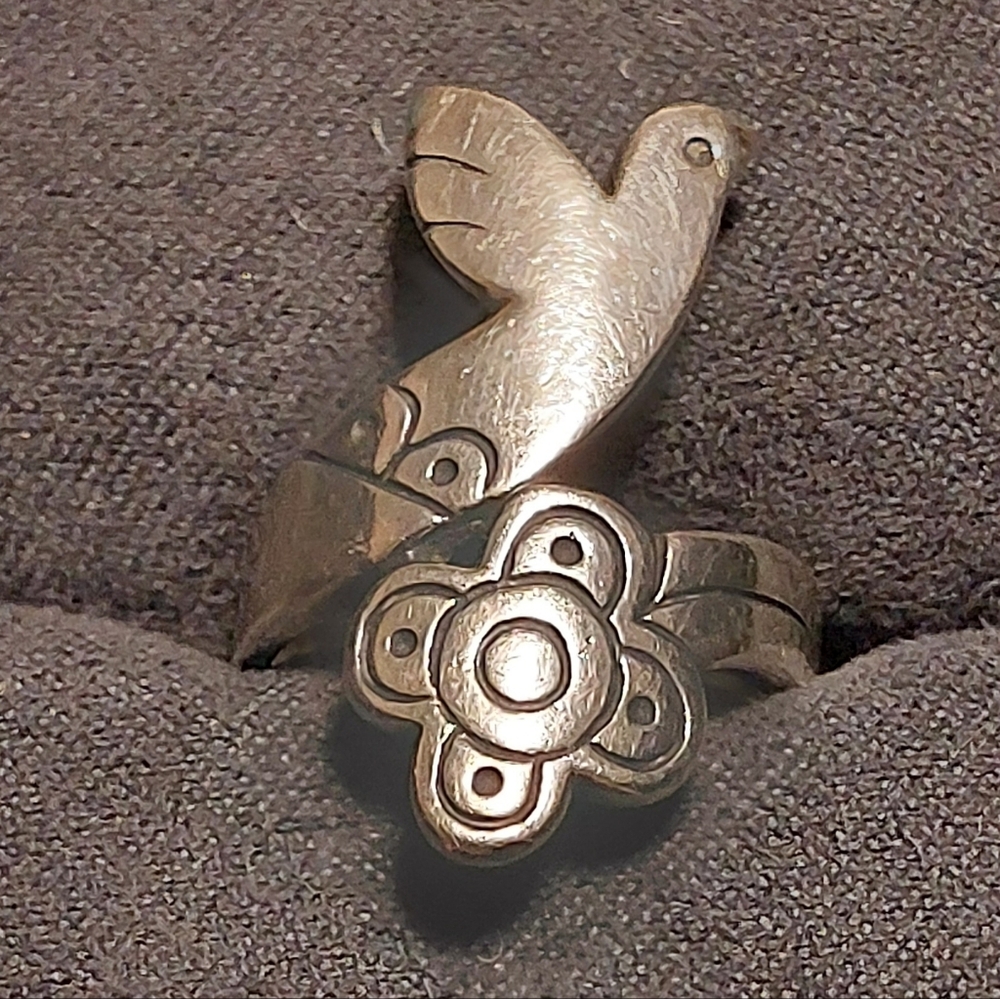 James Avery Dove Flower Bypass Ring 60th Anniversary